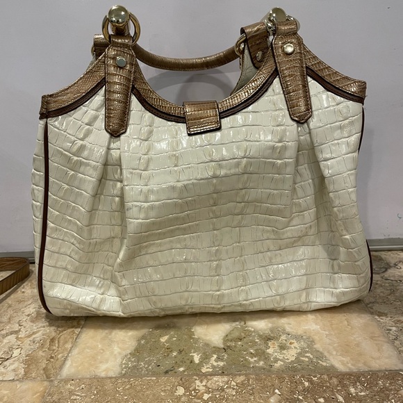 Brahmin Marshallow Elisa Satchel Bag